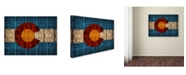 Trademark Global Design Turnpike 'Colorado State Flag License Plates' Canvas Art - 24" x 18" x 2"